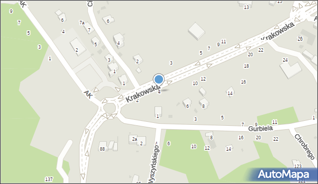 Przemyśl, Krakowska, 4, mapa Przemyśla