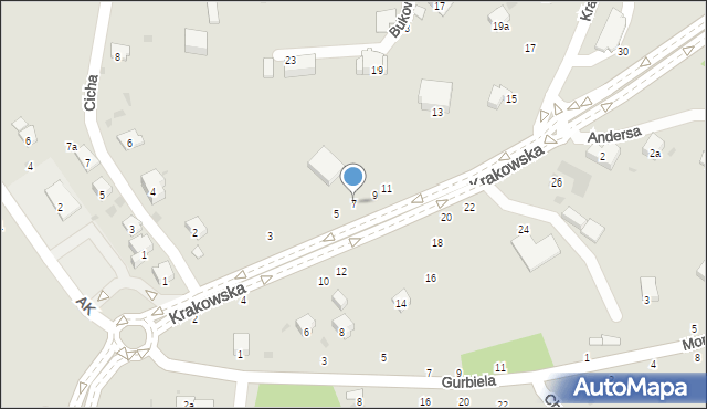 Przemyśl, Krakowska, 7, mapa Przemyśla