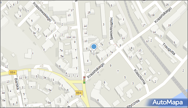 Przemyśl, Krasińskiego Zygmunta, 1, mapa Przemyśla