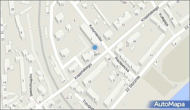 Przemyśl, Krasińskiego Zygmunta, 29, mapa Przemyśla