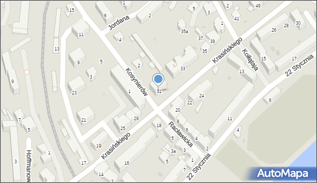 Przemyśl, Krasińskiego Zygmunta, 31, mapa Przemyśla