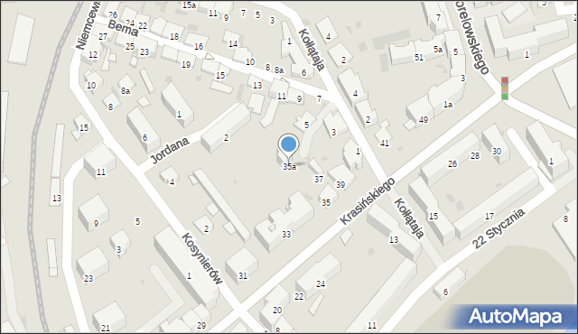 Przemyśl, Krasińskiego Zygmunta, 35a, mapa Przemyśla