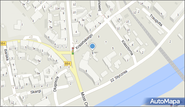 Przemyśl, Krasińskiego Zygmunta, 6, mapa Przemyśla