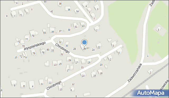 Przemyśl, Króla Bolesława Chrobrego, 26, mapa Przemyśla