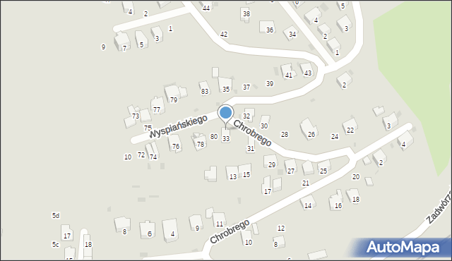 Przemyśl, Króla Bolesława Chrobrego, 33a, mapa Przemyśla