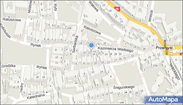 Przemyśl, Króla Kazimierza Wielkiego, 14, mapa Przemyśla
