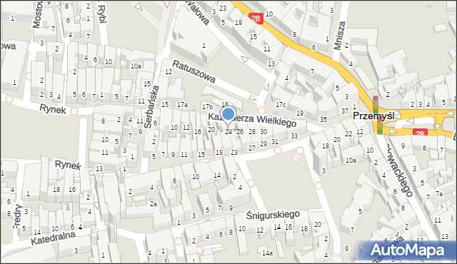 Przemyśl, Króla Kazimierza Wielkiego, 24, mapa Przemyśla