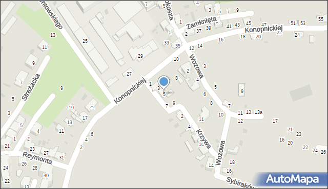 Przemyśl, Krzywa, 5, mapa Przemyśla