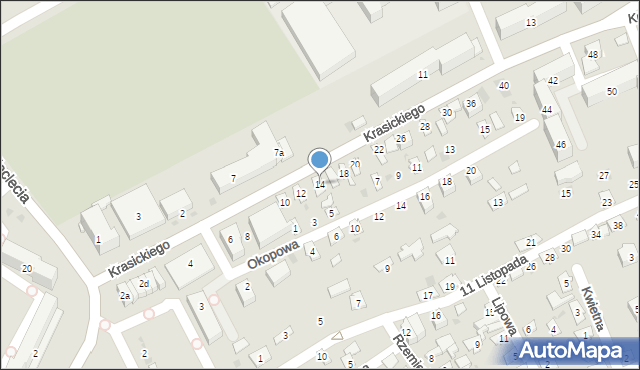 Przeworsk, Krasickiego Ignacego, bp., 14, mapa Przeworsk
