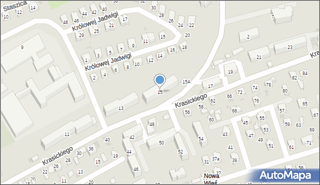 Przeworsk, Krasickiego Ignacego, bp., 15, mapa Przeworsk