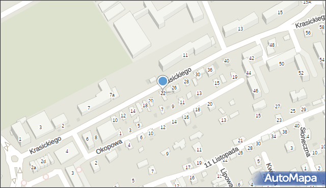 Przeworsk, Krasickiego Ignacego, bp., 22, mapa Przeworsk