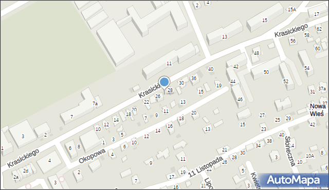 Przeworsk, Krasickiego Ignacego, bp., 28a, mapa Przeworsk