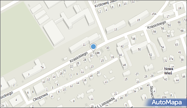 Przeworsk, Krasickiego Ignacego, bp., 34, mapa Przeworsk