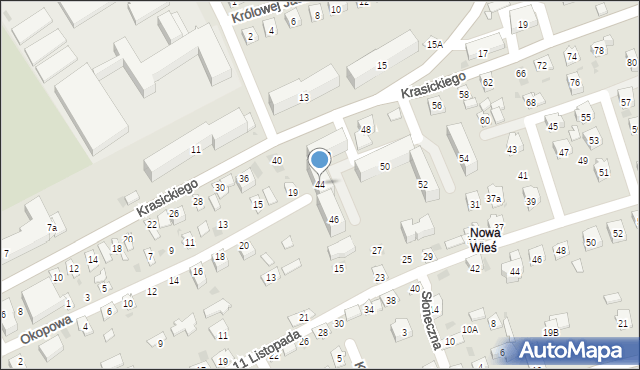 Przeworsk, Krasickiego Ignacego, bp., 44, mapa Przeworsk