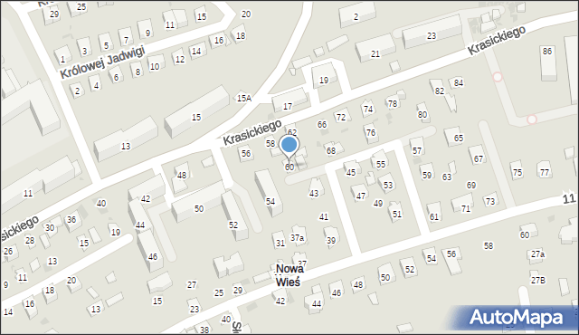 Przeworsk, Krasickiego Ignacego, bp., 60, mapa Przeworsk