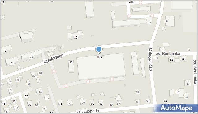 Przeworsk, Krasickiego Ignacego, bp., 86A, mapa Przeworsk