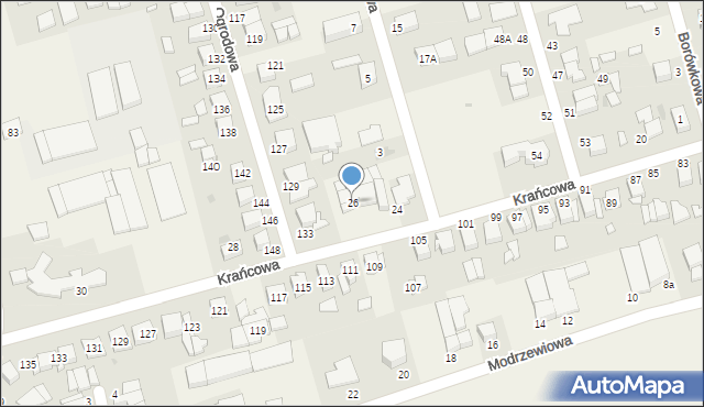 Przeźmierowo, Krańcowa, 26, mapa Przeźmierowo