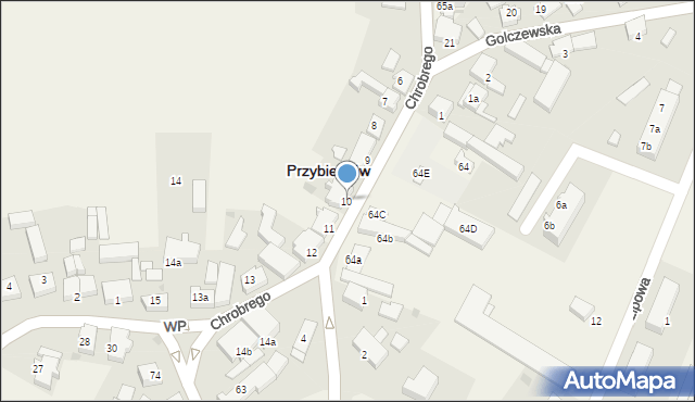 Przybiernów, Króla Bolesława Chrobrego, 10, mapa Przybiernów