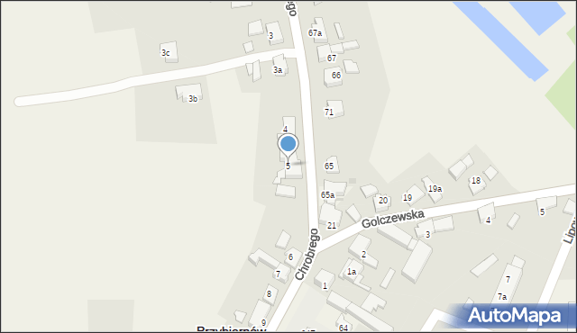 Przybiernów, Króla Bolesława Chrobrego, 5, mapa Przybiernów