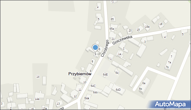 Przybiernów, Króla Bolesława Chrobrego, 7, mapa Przybiernów