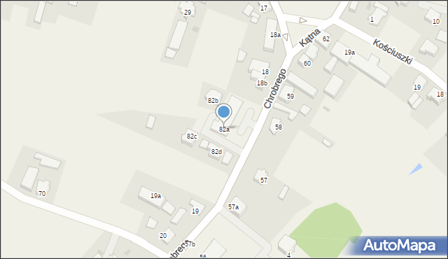 Przybiernów, Króla Bolesława Chrobrego, 82a, mapa Przybiernów