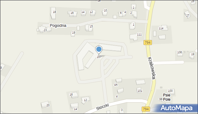 Przybysławice, Krakowska, 107, mapa Przybysławice