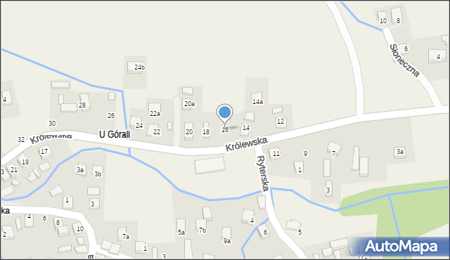Przysietnica, Królewska, 16, mapa Przysietnica