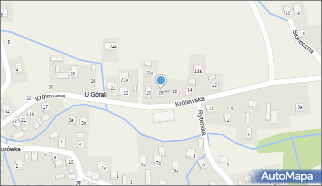 Przysietnica, Królewska, 18, mapa Przysietnica