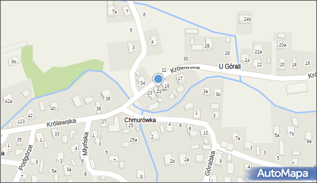 Przysietnica, Królewska, 21, mapa Przysietnica