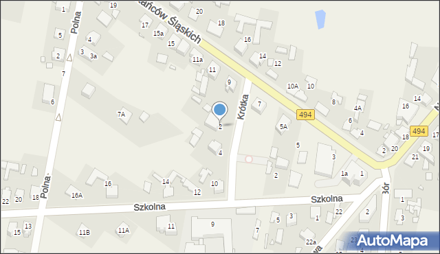 Przystajń, Krótka, 2, mapa Przystajń