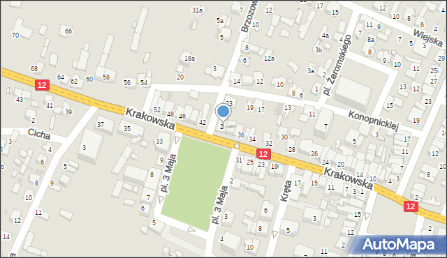 Przysucha, Krakowska, 40, mapa Przysucha