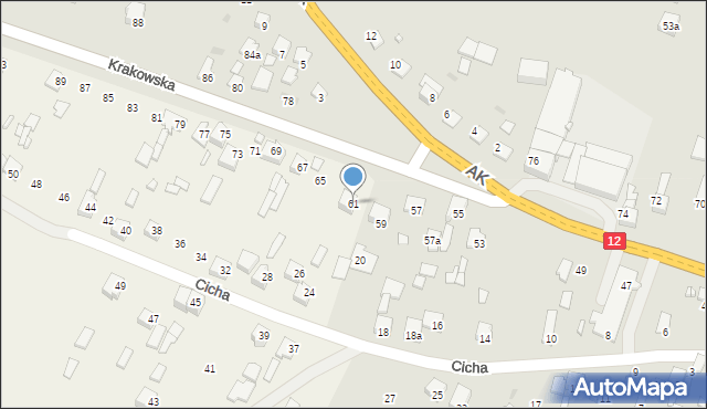 Przysucha, Krakowska, 61, mapa Przysucha