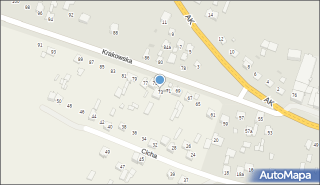 Przysucha, Krakowska, 73, mapa Przysucha