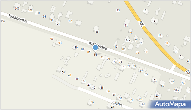 Przysucha, Krakowska, 83, mapa Przysucha