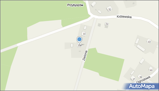 Przyszów, Królewska, 33a, mapa Przyszów