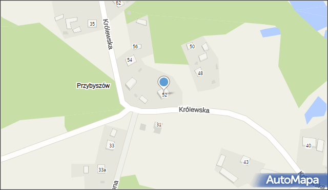 Przyszów, Królewska, 52, mapa Przyszów