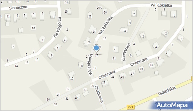 Przywidz, Króla Władysława Łokietka, 17, mapa Przywidz