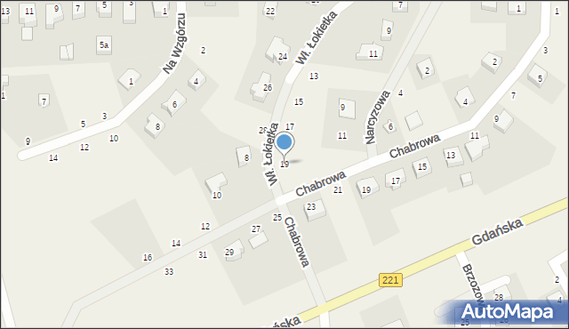 Przywidz, Króla Władysława Łokietka, 19, mapa Przywidz