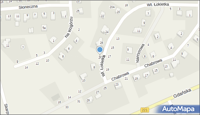 Przywidz, Króla Władysława Łokietka, 28, mapa Przywidz