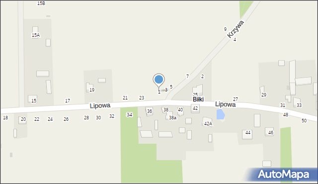 Psucin, Krzywa, 1, mapa Psucin