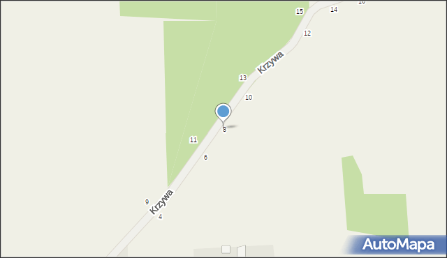Psucin, Krzywa, 8, mapa Psucin
