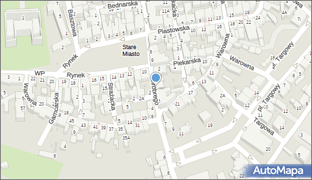 Pszczyna, Króla Bolesława Chrobrego, 3, mapa Pszczyny