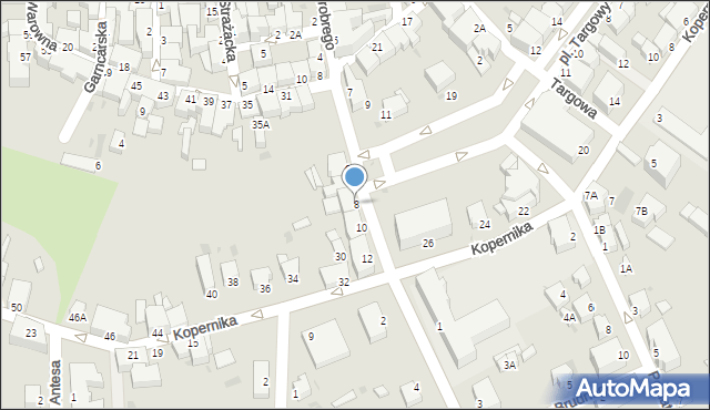 Pszczyna, Króla Bolesława Chrobrego, 8, mapa Pszczyny