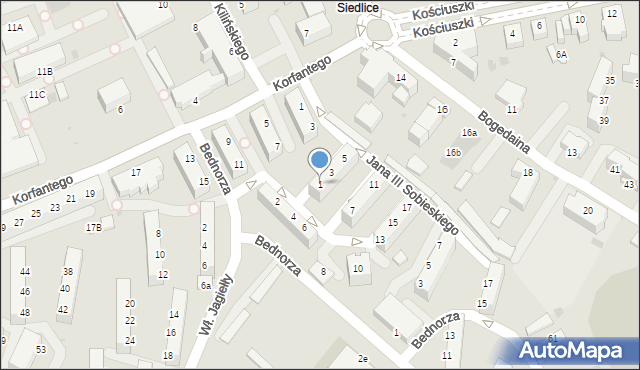 Pszczyna, Króla Jana III Sobieskiego, 1, mapa Pszczyny