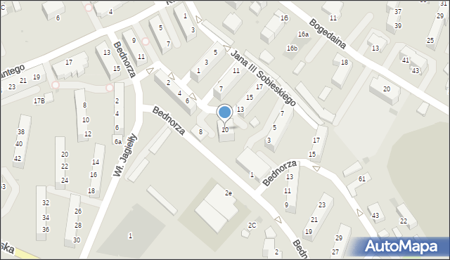 Pszczyna, Króla Jana III Sobieskiego, 10, mapa Pszczyny