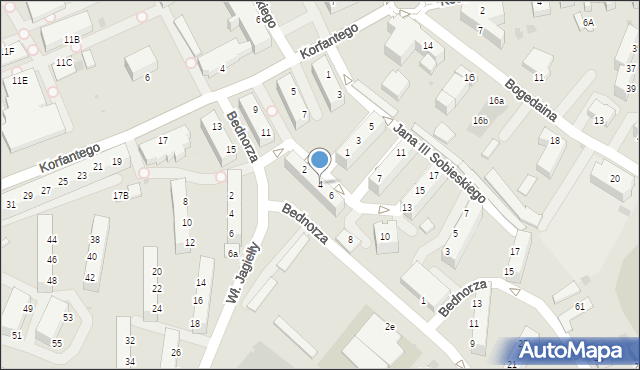 Pszczyna, Króla Jana III Sobieskiego, 4, mapa Pszczyny