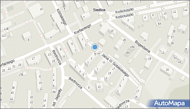 Pszczyna, Króla Jana III Sobieskiego, 5, mapa Pszczyny