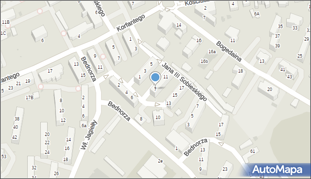 Pszczyna, Króla Jana III Sobieskiego, 7, mapa Pszczyny