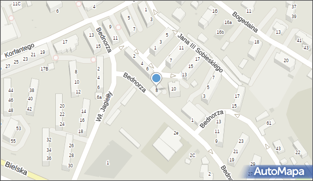 Pszczyna, Króla Jana III Sobieskiego, 8, mapa Pszczyny