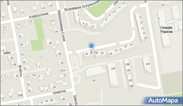 Pszczyna, Króla Kazimierza Wielkiego, 32, mapa Pszczyny